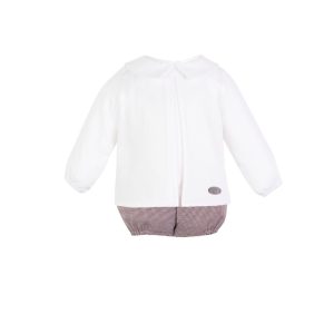 Conjunto Balmoral 2 piezas bebé Camisa Blanca y Pantalón Pico de Gallo by Eve Children