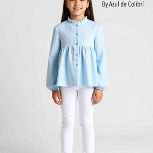 Camisa niña corte imperio cuadros