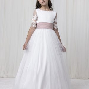 Vestido Comunión Espalda sin Escote Yolanda