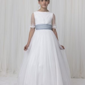 Vestido Comunión Lazo Azul Marta